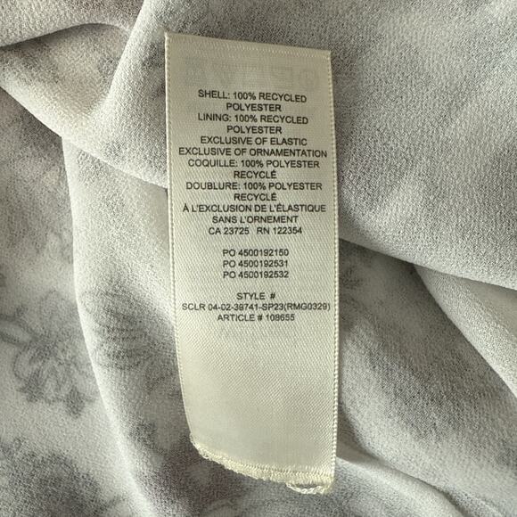 Wilfred Amyris Blouse Womens S Ethereal Fairy Chiffon Sheer Ruffle Sleeve Floral - Picture 7 of 10